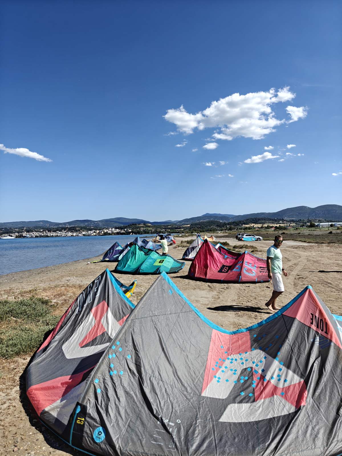 Kitesurfing lesson and riding in Oropos Greece
